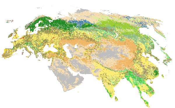 Eurasia Land Cover Characteristics Data Base Version 2.0 