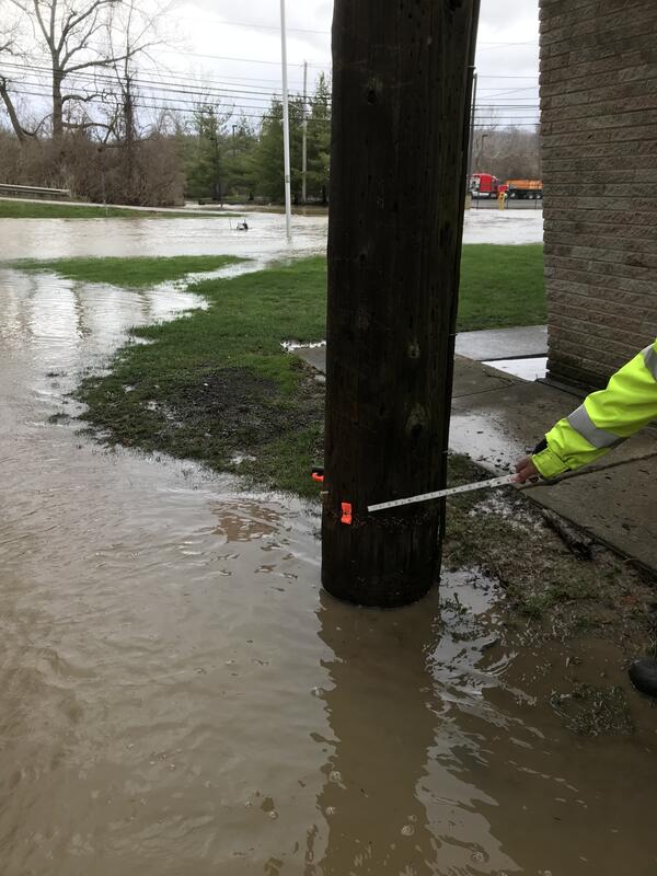 Cuyahoga River at Independence OH - 2018 high water mark