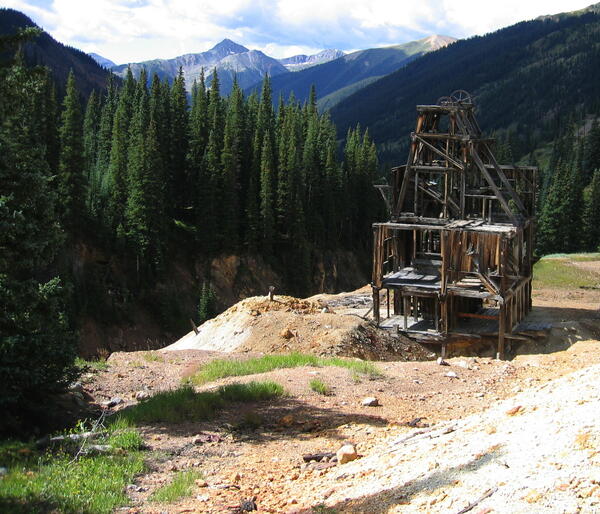 The Silver Ledge Mine in the area of upper Mineral Creek 