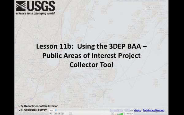 Lesson 11b: Using 3DEP BAA Public Areas of Interest Project Collector
