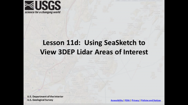 Lesson 11d: Using U.S. Mapping Coordination Site to View 3DEP Lidar Areas of Interest