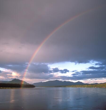 Image: Rainbow Over Yukon River, Eagle, Alaska, June 2002