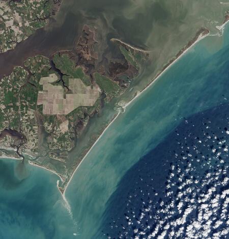 Satellite image of Cape Lookout National Seashore, NC