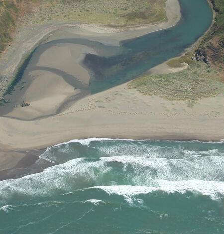 Aerial image of Estero de San Antonio on Bodega Bay
