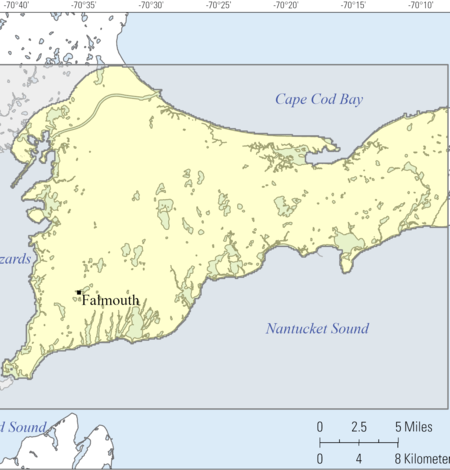 Falmouth, Massachusetts location map