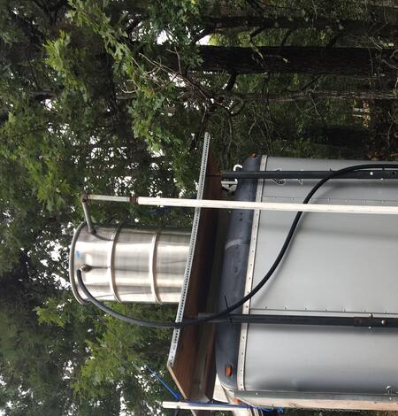 Silver trailer sitting outside