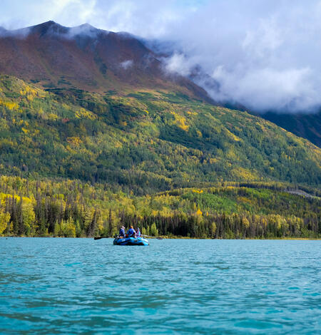 The Kenai River in late September, the tail end of the seasonal salmon run. 