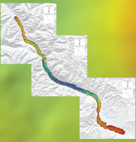Lake Chelan bathymetric map