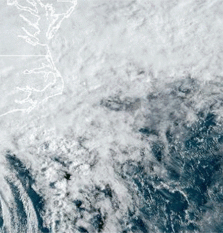 Satellite footage of Hurricane Ian approaching the South Carolina Coast. 