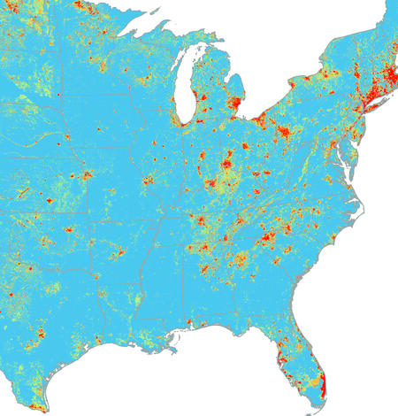 USGS national estimates of the probability for PFAS in groundwater at the depth of public drinking water supply.