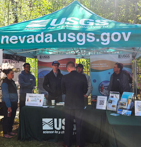USGS booth at 2025 Tahoe Summit.