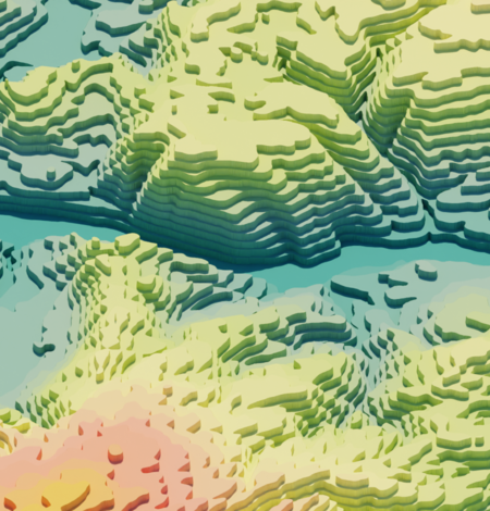 Abstract rendering of topographic data.