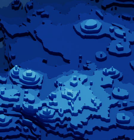 Abstract rendering of topographic data.