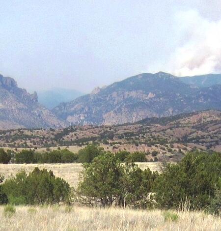A managed fire burning in the Gila Wilderness, New Mexico.