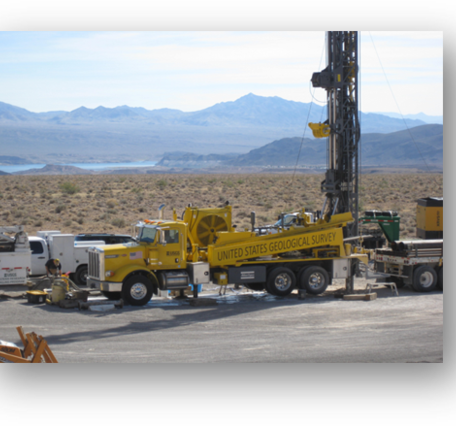 Truck near mountain