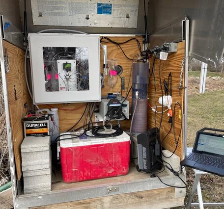 Continuous water quality site with Seabird SUNA, GreenEyes NULAB and EXO3 YSI Sonde 