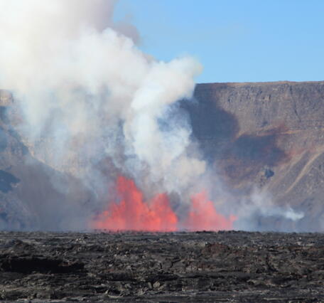 Color photograph of eruption 