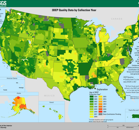 3DEP Quality Data by Collection Year