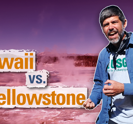 Thumbnail image of a man speaking in front of a desolate Yellowstone thermal basin