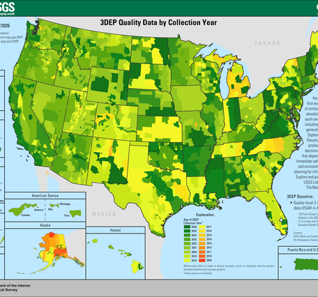 3DEP Quality Data by Collection Year