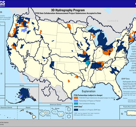 3D Hydrography Program FY26 DCA Project Submissions Accepted to Date
