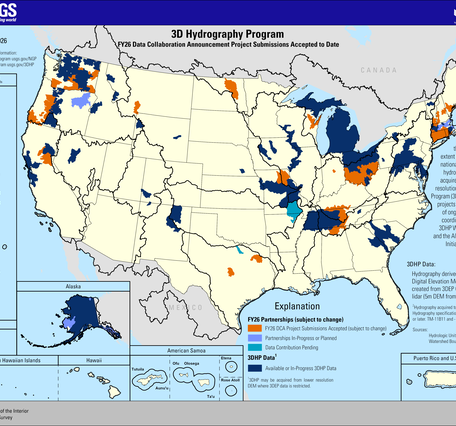 3D Hydrography Program FY26 DCA Project Submissions Accepted to Date