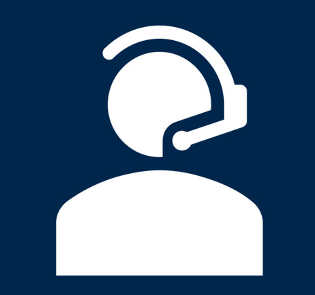 Icon of person wearing headset