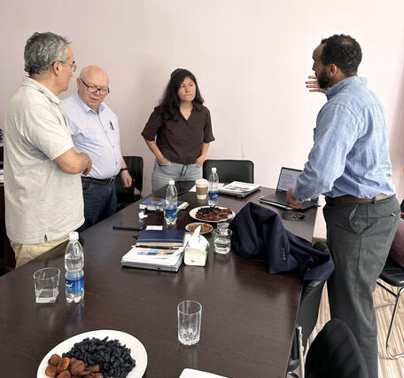 A post meeting discussion with Kyrgyz researchers 
