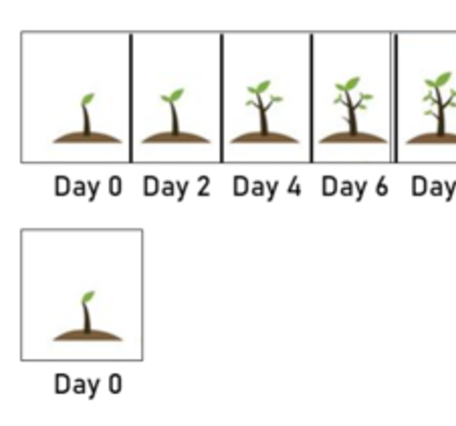 Chart showing examples of high and low temporal resolution
