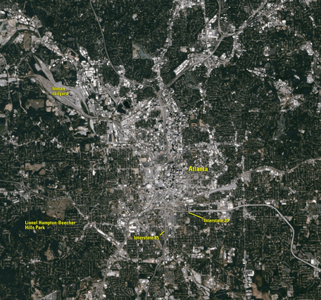 Animation demonstrating urban heat in Atlanta, GA