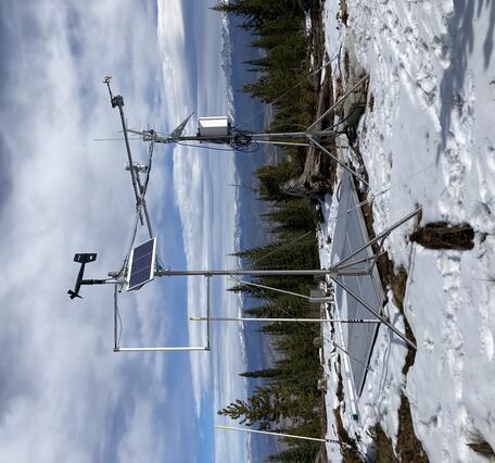 Image of the Blue Ridge Meteorological Station after installation before snow accumulation