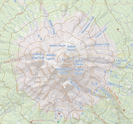OnDemand - 100K - CA - ELEV - Mount Shasta  - 2025