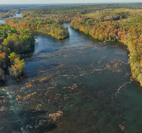 Aerial view of Chattahoochee River