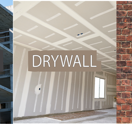 Image showing asphalt, concrete, drywall, brick and glass
