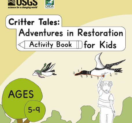 activity book cover of little girl and her animal friends 