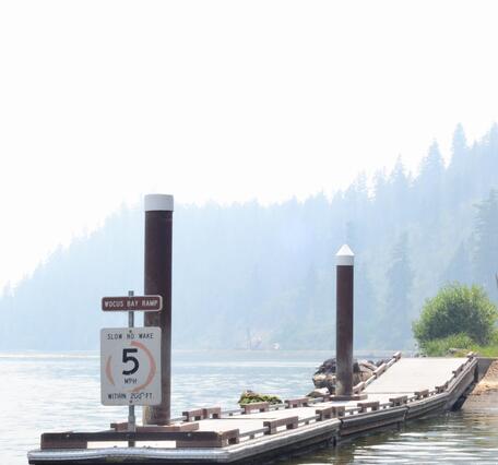 Boat ramp next to Upper Klamath Lake