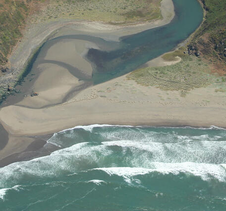 Aerial image of Estero de San Antonio on Bodega Bay