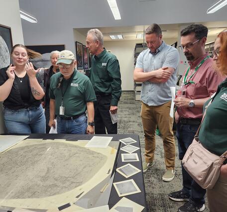 Tour Stop: Visitors explore Astrolink holdings at Astogeology Science Center