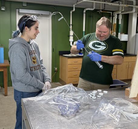 Two scientists working in a laboratory