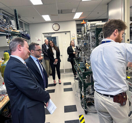 Geoscience Australia senior leaders visiting USGS Groundwater Age Dating Laboratory