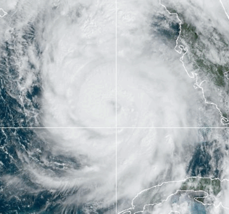 satellite image of Hurricane Helene on September 26, 2024