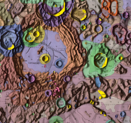 Inset of USGS IMAP 707: Geologic map of the Cleomedes Quadrangle of the Moon