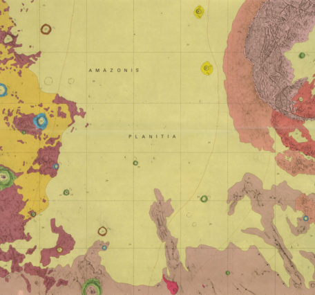 USGS IMAP 1049: Geologic map of the Amazonis Quadrangle of Mars