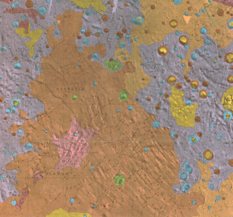 USGS IMAP 1073: Geologic map of the Mare Tyrrhenum Quadrangle of Mars