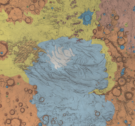 USGS IMAP 1076: Geologic map of the Mare Australe area of Mars