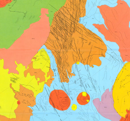USGS IMAP 1268: Map showing lava flows in the southwest part of the Tharsis Quadrangle of Mars