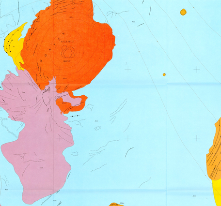 USGS IMAP 1269: Map showing lava flows in the southeast part of the Tharsis Quadrangle of Mars