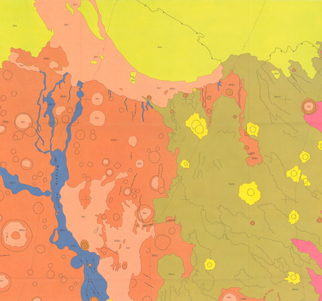 USGS IMAP 1270: Map showing lava flows in the northeast part of the Memnonia Quadrangle of Mars