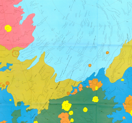USGS IMAP 1275: Map showing lava flows in the southwest part of the Phoenicis Lacus Quadrangle of Mars