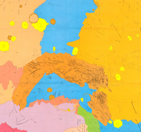 USGS IMAP 1276: Map showing lava flows in the southeast part of the Diacria Quadrangle of Mars